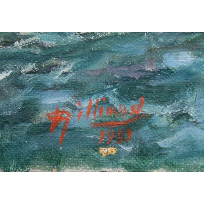 绘画 | 题为《湖》的画作，署名文森特·吉利安（Vincent GILLIAND）。莫伊纳特公司（Moinat SA）——古董与装饰艺术