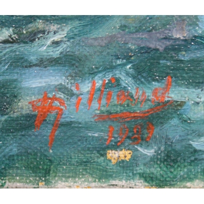 绘画 | 题为《湖》的画作，署名文森特·吉利安（Vincent GILLIAND）。莫伊纳特公司（Moinat SA）——古董与装饰艺术