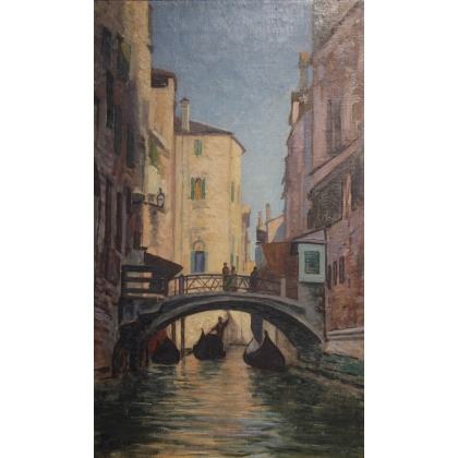 Tableau \"Venise\" signé POTTER
