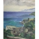 Tableau "Bord de mer" signé V. METEIN-GILLIARD