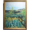 Tableau \"Cassis\" signé V. METEIN-GILLIARD
