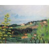 Tableau \"Cassis\" signé V. METEIN-GILLIARD