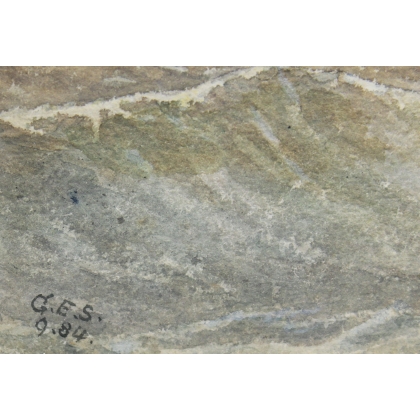 Aquarelle "Bisquine" signée G.E.S. 9.84