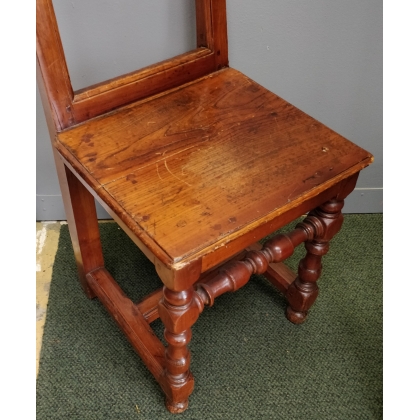 Paire de chaises Lorraine, pieds tournés