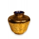 Vase balustre en verre de Saint-Prex doré