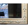 Miroir en bois sculpté crème et bleu