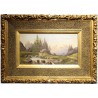 Tableau \"Paysage de montagne\" signé J. RIEGLER