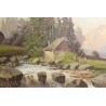 Tableau \"Paysage de montagne\" signé J. RIEGLER