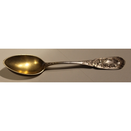 Lot de 12 cuillères en argent 800 et vermeil