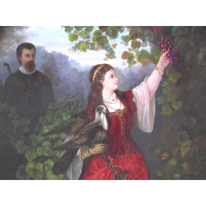 Paintings | Painting: ‘Woman with Grapes’. Moinat SA  – Antiques and home décor