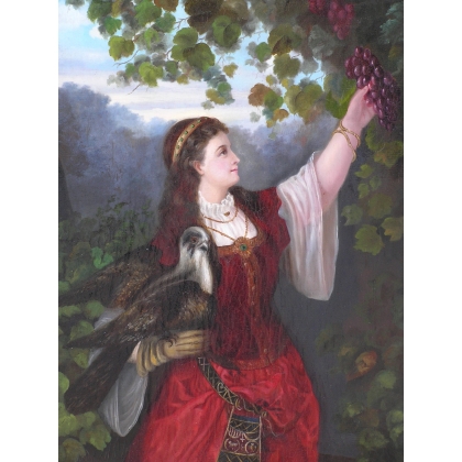 Paintings | Painting: ‘Woman with Grapes’. Moinat SA  – Antiques and home décor