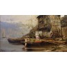 Tableau \"Lac Léman\" signé MENTA