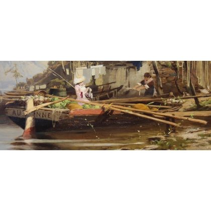 Tableau \"Lac Léman\" signé MENTA