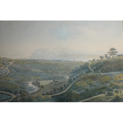 Watercolour painting ‘Aubonne’ by WEIBEL