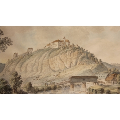 Gravure "Schloss Dornburg"