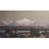 Tableau \"Vue du Mont-Blanc\" signé N. LEMAITRE