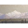 Tableau \"Vue du Mont-Blanc\" signé N. LEMAITRE