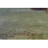 Tableau \"Vue du Mont-Blanc\" signé N. LEMAITRE