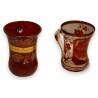 Two Bohemian glass cups