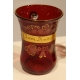 Deux tasses en verre de bohème