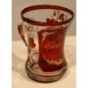 Two Bohemian glass cups