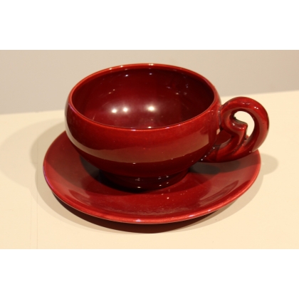 Paire de tasses en faïence de Vallauris