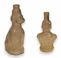 Paire de bouteilles en verre