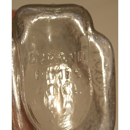 A pair of glass bottles