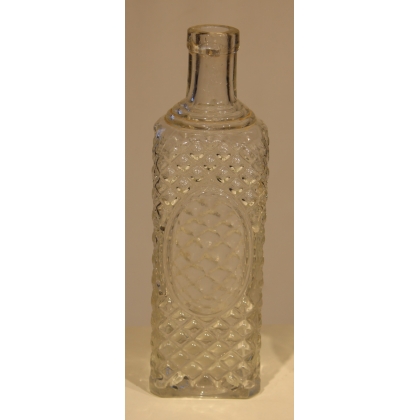 A pair of glass carafes