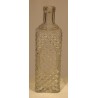 A pair of glass carafes