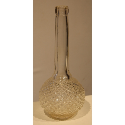 A pair of glass carafes