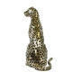 Bronze "Guépard assis" argenté, taille nature