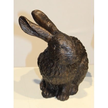 Couple de lapins en bronze
