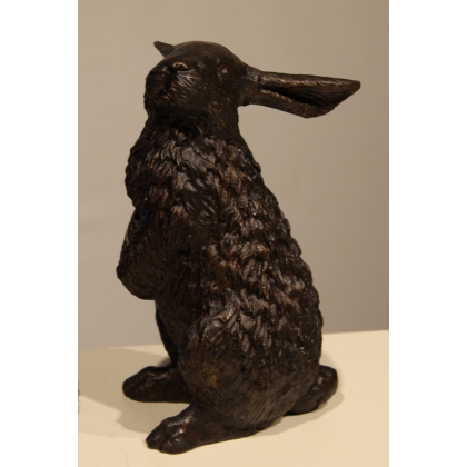 Couple de lapins en bronze
