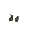 Couple de lapins en bronze