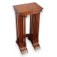 Lot de 4 tables gigognes "Adam" en acajou