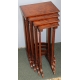 Lot de 4 tables gigognes "Adam" en acajou