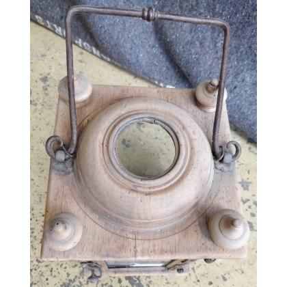 Square walnut lantern, Switzerland, at  Moinat SA  - Antiques and home décor
