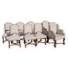 Suite de 2 bergères et 6 chaises Louis XIV