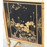 Walnut sideboard with black and gold lacquered panels