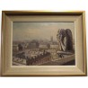Tableau \"Vue de Notre Dame\" signé E. FREI 1944