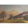 Pastel ‘Ploughed Field’ signed E. FREI 1952
