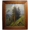 Tableau \"Frutigen\" signé E. FREI 1945