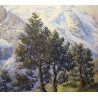 Tableau \"Die Jungfrau\" signé E. FREI 1936
