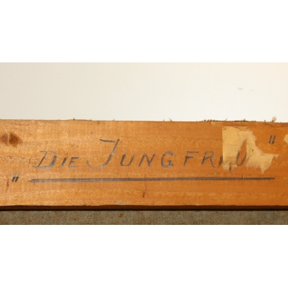 Tableau \"Die Jungfrau\" signé E. FREI 1936