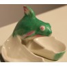 Salière \"Poisson\" vert et rose signé SANDOZ
