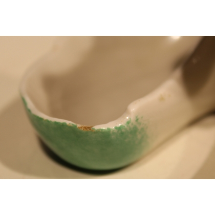 Salière \"Poisson\" vert et rose signé SANDOZ