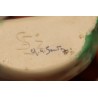 Salière \"Poisson\" vert et rose signé SANDOZ