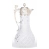 Crystal carafe with a silver-coloured metal spout