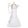 Carafe en cristal et embouchure en métal argenté